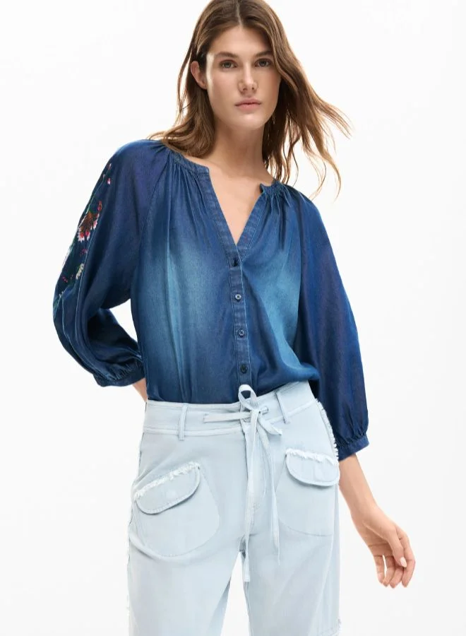 DESIGUAL Blue Cargo pants with pockets for Women | Best Price UAE